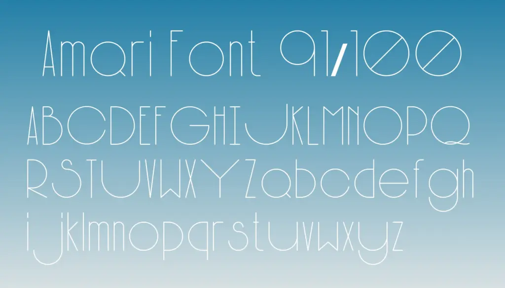 Amari Font 91/100