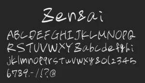 ぜんざい手書きふぉんと