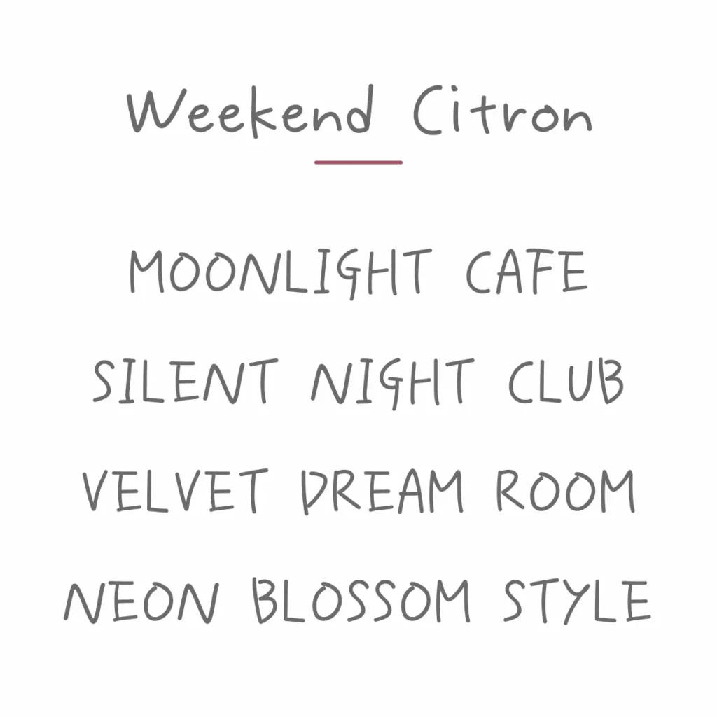 Weekend Citron